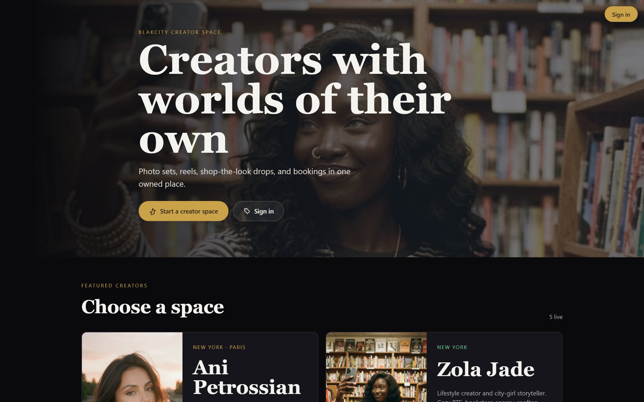 CreatorSpace — creators with worlds of their own